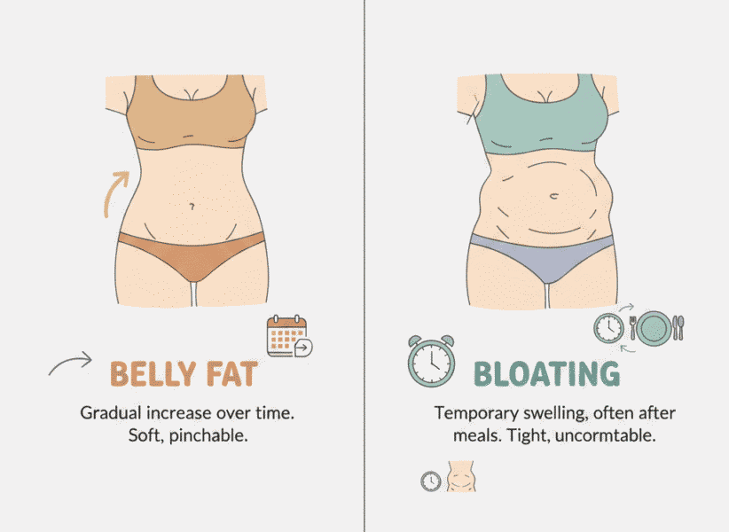 Belly Fat vs Bloating
